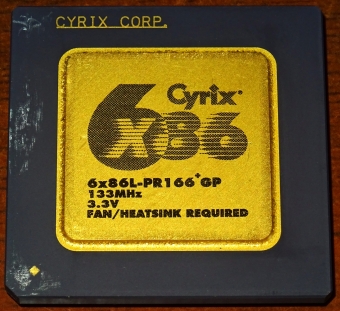 Cyrix 6x86 133 MHz CPU (6x86L-PR166+ GP) 3.3V USA, Made in Canada 1995